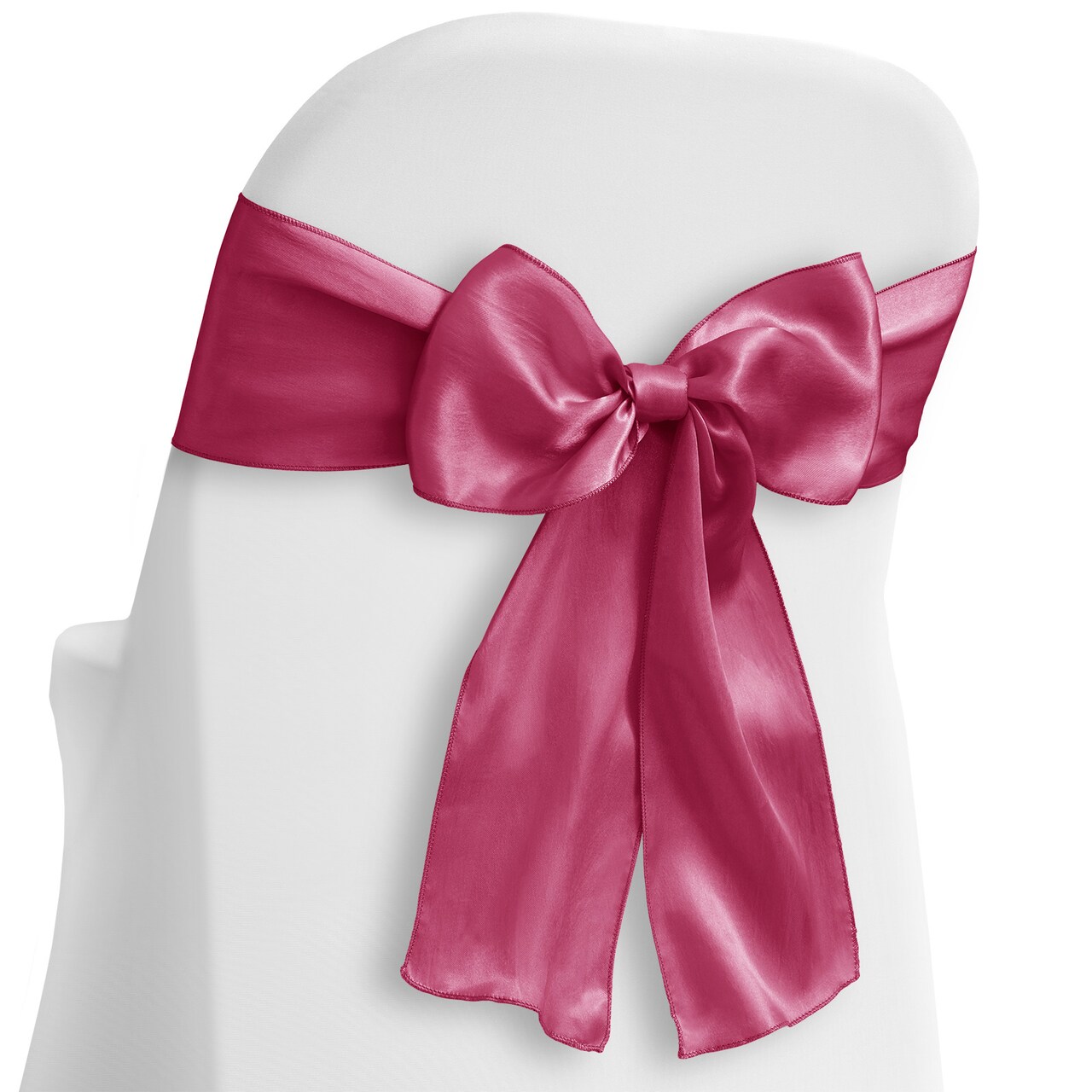 Lann's Linens - Elegant Satin Wedding/Party Chair Cover Sashes/Bows - Ribbon Tie Back Sash